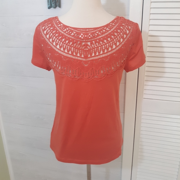 Anthro meadow rue crochet top sz small *D2 - Picture 3 of 5